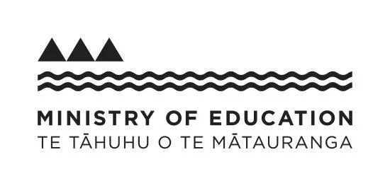 The New Zealand Ministry of Education logo, Te Tāhuhu o te Mātauranga: three peaks above two lines of water.